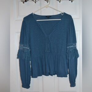 Lucky Brands Peasant Boho Style Top - Size Small